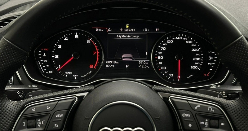 Audi A4 cena 119900 przebieg: 80919, rok produkcji 2019 z Piechowice małe 781